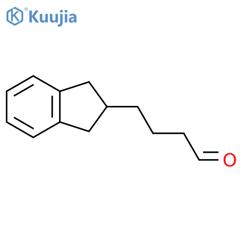 4-(2,3-dihydro-1H-inden-2-yl)butanal structure
