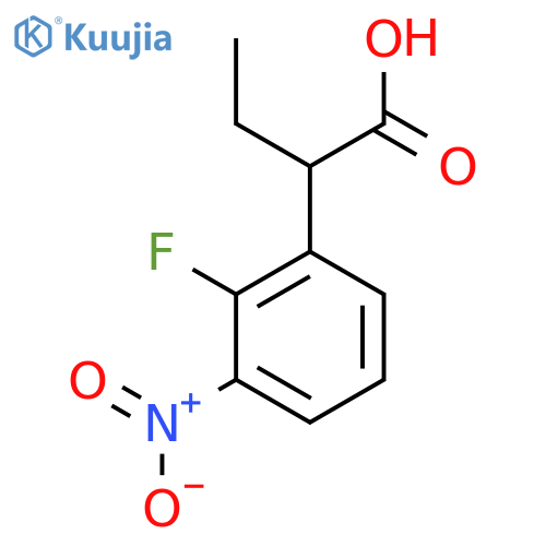 2-(2-fluoro-3-nitrophenyl)butanoic acid structure