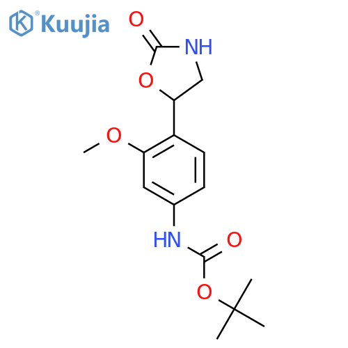 tert-butyl N-3-methoxy-4-(2-oxo-1,3-oxazolidin-5-yl)phenylcarbamate structure