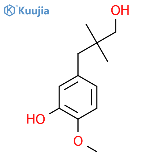 5-(3-hydroxy-2,2-dimethylpropyl)-2-methoxyphenol structure