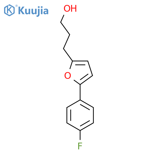 3-5-(4-fluorophenyl)furan-2-ylpropan-1-ol structure