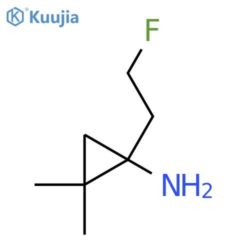 1-(2-fluoroethyl)-2,2-dimethylcyclopropan-1-amine structure