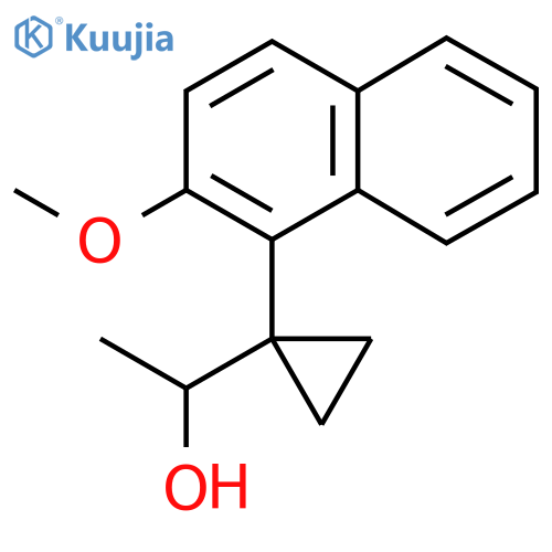 1-1-(2-methoxynaphthalen-1-yl)cyclopropylethan-1-ol structure