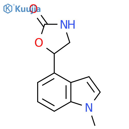 5-(1-methyl-1H-indol-4-yl)-1,3-oxazolidin-2-one structure