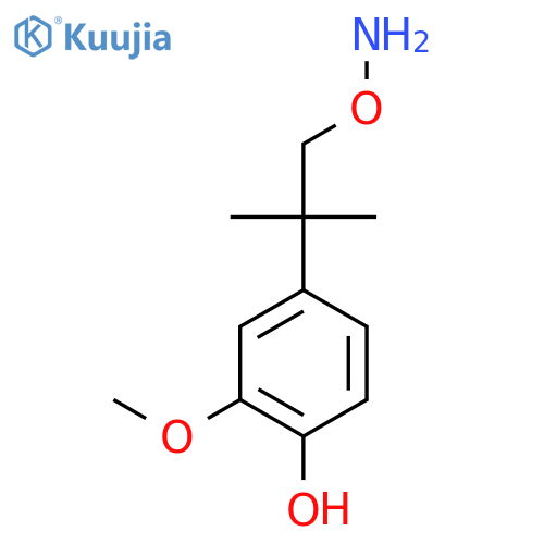 4-1-(aminooxy)-2-methylpropan-2-yl-2-methoxyphenol structure