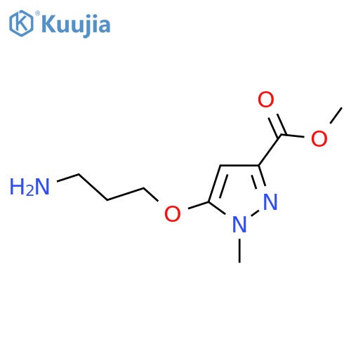 methyl 5-(3-aminopropoxy)-1-methyl-1H-pyrazole-3-carboxylate structure