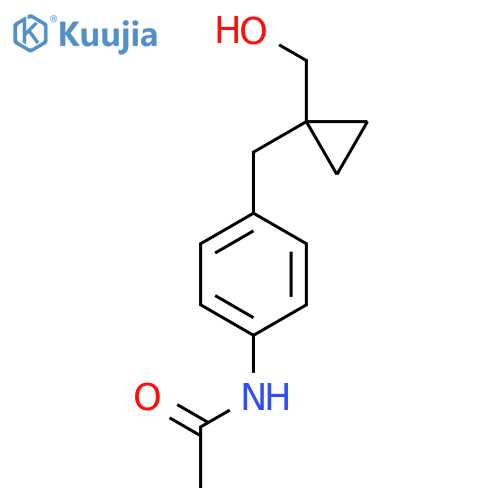 N-(4-{1-(hydroxymethyl)cyclopropylmethyl}phenyl)acetamide structure