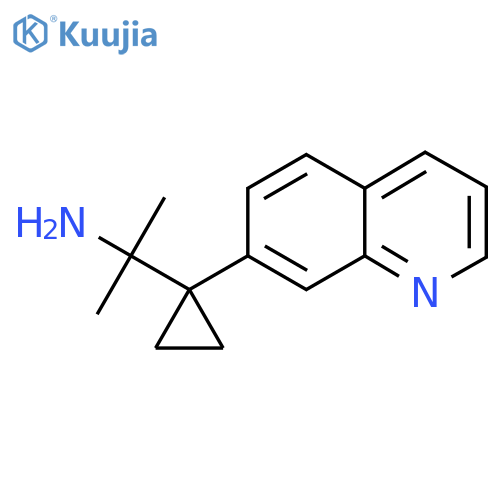2-1-(quinolin-7-yl)cyclopropylpropan-2-amine structure