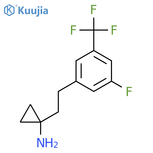 1-{2-3-fluoro-5-(trifluoromethyl)phenylethyl}cyclopropan-1-amine structure