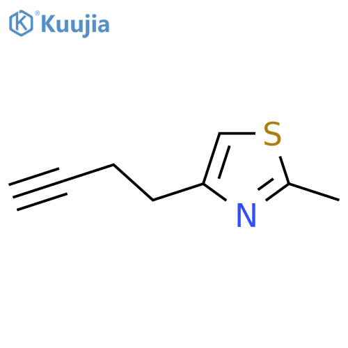 4-(but-3-yn-1-yl)-2-methyl-1,3-thiazole structure