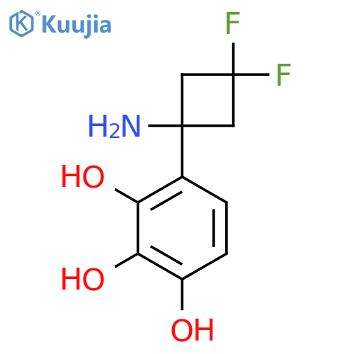 4-(1-amino-3,3-difluorocyclobutyl)benzene-1,2,3-triol structure