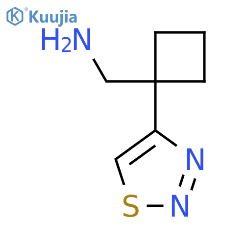 1-(1,2,3-thiadiazol-4-yl)cyclobutylmethanamine structure