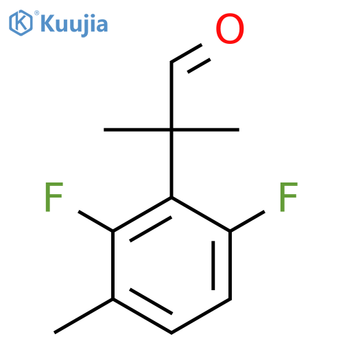 2-(2,6-difluoro-3-methylphenyl)-2-methylpropanal structure