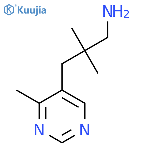 2,2-dimethyl-3-(4-methylpyrimidin-5-yl)propan-1-amine structure