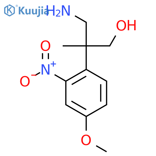 3-amino-2-(4-methoxy-2-nitrophenyl)-2-methylpropan-1-ol structure