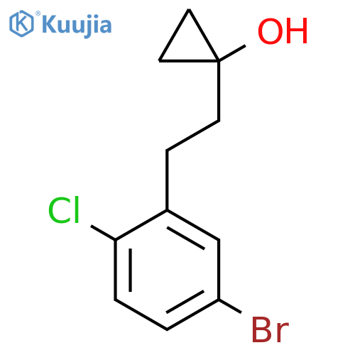 1-2-(5-bromo-2-chlorophenyl)ethylcyclopropan-1-ol structure
