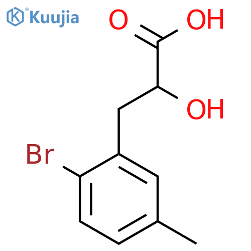 3-(2-bromo-5-methylphenyl)-2-hydroxypropanoic acid structure