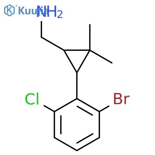 3-(2-bromo-6-chlorophenyl)-2,2-dimethylcyclopropylmethanamine structure