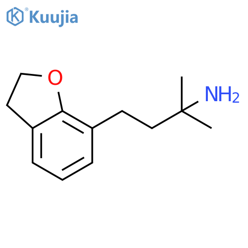 4-(2,3-dihydro-1-benzofuran-7-yl)-2-methylbutan-2-amine structure