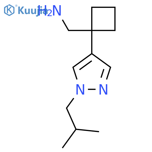 {1-1-(2-methylpropyl)-1H-pyrazol-4-ylcyclobutyl}methanamine structure