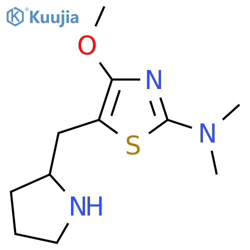 4-methoxy-N,N-dimethyl-5-(pyrrolidin-2-yl)methyl-1,3-thiazol-2-amine structure
