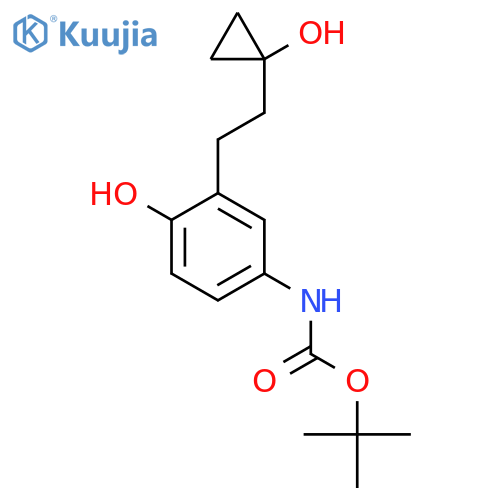 tert-butyl N-{4-hydroxy-3-2-(1-hydroxycyclopropyl)ethylphenyl}carbamate structure