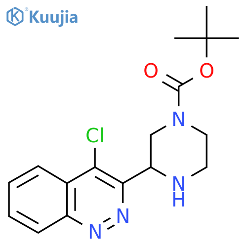 tert-butyl 3-(4-chlorocinnolin-3-yl)piperazine-1-carboxylate structure