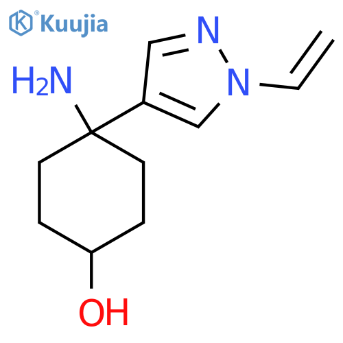 4-amino-4-(1-ethenyl-1H-pyrazol-4-yl)cyclohexan-1-ol structure