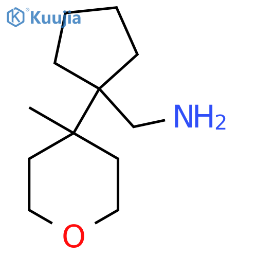 [1-(4-Methyloxan-4-yl)cyclopentyl]methanamine structure