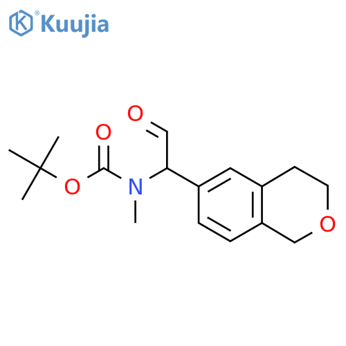 tert-butyl N-1-(3,4-dihydro-1H-2-benzopyran-6-yl)-2-oxoethyl-N-methylcarbamate structure