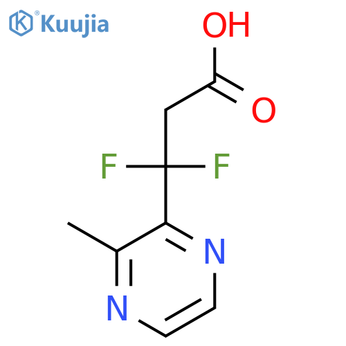 3,3-difluoro-3-(3-methylpyrazin-2-yl)propanoic acid structure