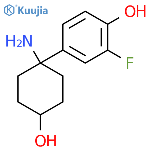 4-(1-amino-4-hydroxycyclohexyl)-2-fluorophenol structure