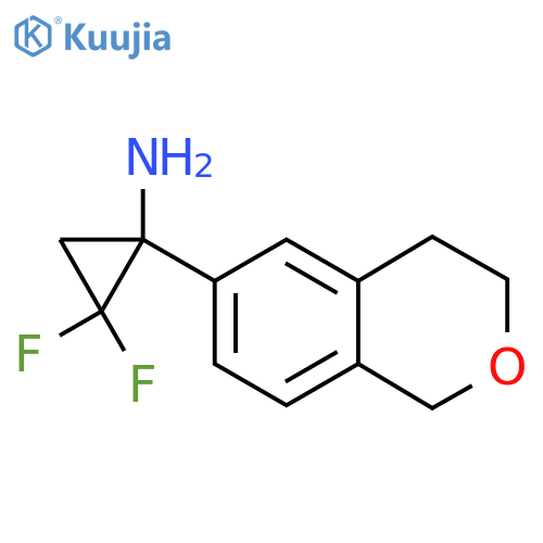 1-(3,4-dihydro-1H-2-benzopyran-6-yl)-2,2-difluorocyclopropan-1-amine structure