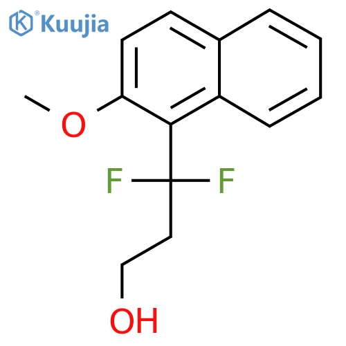 3,3-difluoro-3-(2-methoxynaphthalen-1-yl)propan-1-ol structure