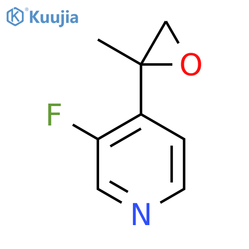 3-fluoro-4-(2-methyloxiran-2-yl)pyridine structure