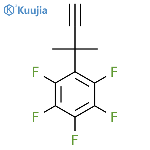 1,2,3,4,5-pentafluoro-6-(2-methylbut-3-yn-2-yl)benzene structure