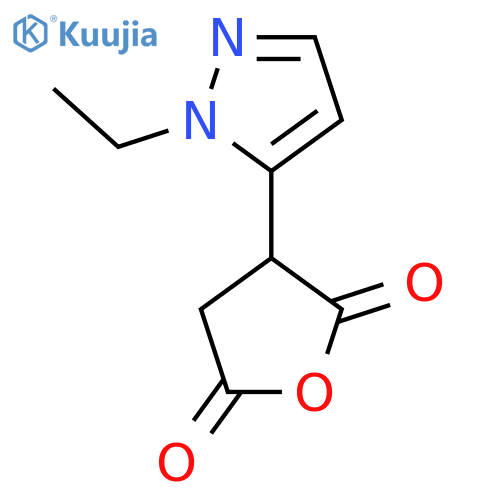 3-(1-ethyl-1H-pyrazol-5-yl)oxolane-2,5-dione structure