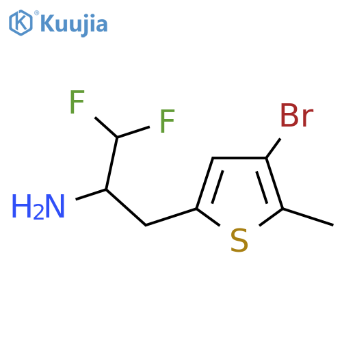 3-(4-bromo-5-methylthiophen-2-yl)-1,1-difluoropropan-2-amine structure