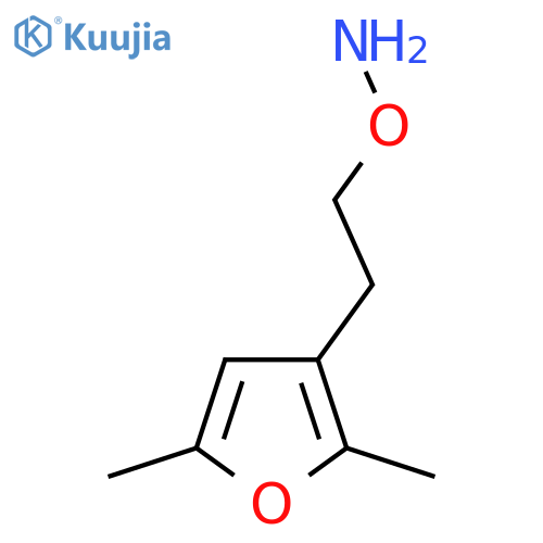 O-2-(2,5-dimethylfuran-3-yl)ethylhydroxylamine structure