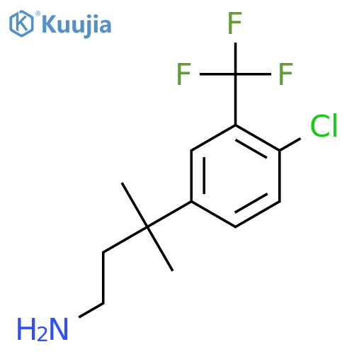 3-4-chloro-3-(trifluoromethyl)phenyl-3-methylbutan-1-amine structure