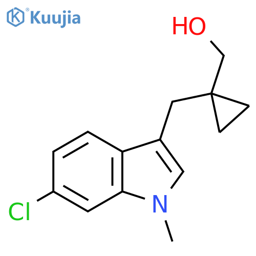 {1-(6-chloro-1-methyl-1H-indol-3-yl)methylcyclopropyl}methanol structure