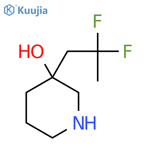 3-(2,2-difluoropropyl)piperidin-3-ol structure