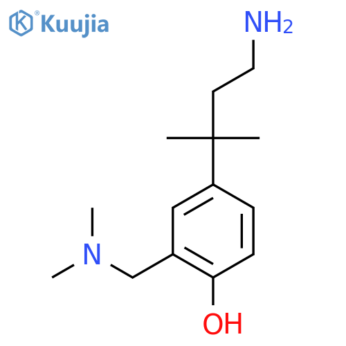 4-(4-amino-2-methylbutan-2-yl)-2-(dimethylamino)methylphenol structure