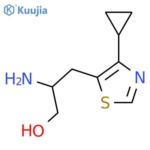 2-amino-3-(4-cyclopropyl-1,3-thiazol-5-yl)propan-1-ol structure