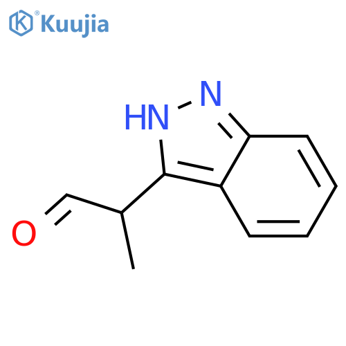 2-(1H-indazol-3-yl)propanal structure