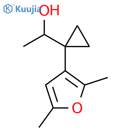 1-1-(2,5-dimethylfuran-3-yl)cyclopropylethan-1-ol structure