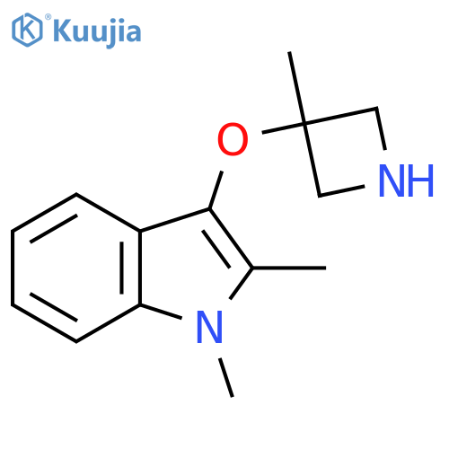 1,2-dimethyl-3-(3-methylazetidin-3-yl)oxy-1H-indole structure