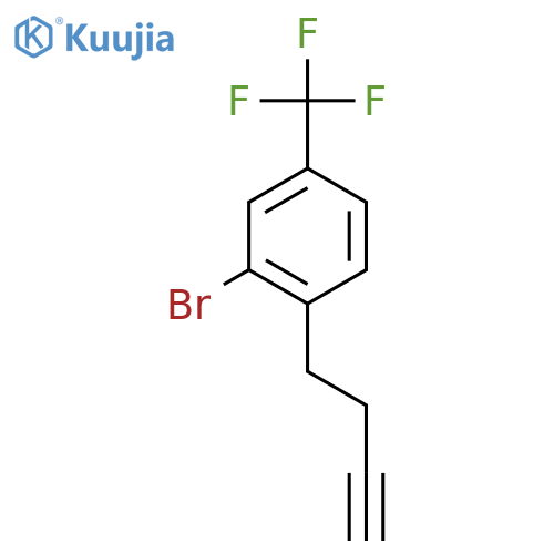 2-bromo-1-(but-3-yn-1-yl)-4-(trifluoromethyl)benzene structure