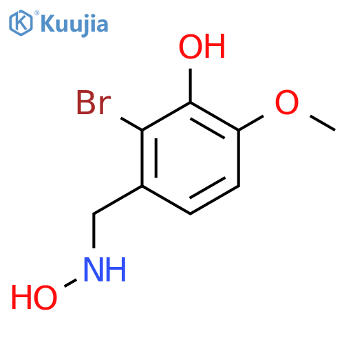 2-bromo-3-(hydroxyamino)methyl-6-methoxyphenol structure