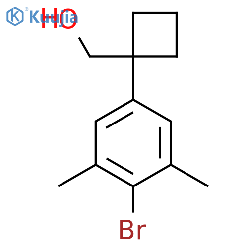 1-(4-bromo-3,5-dimethylphenyl)cyclobutylmethanol structure